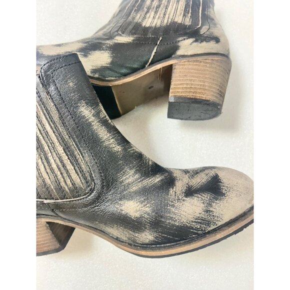 ROAN by Bed Stu Black Buff Scratch Ankle Chelsea Boots size 9 - Picture 4 of 5
